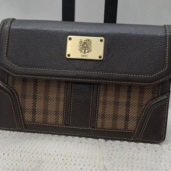 [BUNJANG] Daks Men's Leather Check Pattern Briefcase / 닥스 남성가방 45000