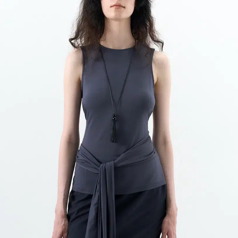 [BUNJANG] Megjay Rayon Sleeveless T-Shirt / 메그제이-레이온 슬리브리스 티셔츠