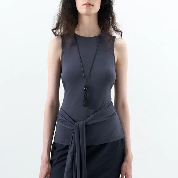 [BUNJANG] Megjay Rayon Sleeveless T-Shirt / 메그제이-레이온 슬리브리스 티셔츠