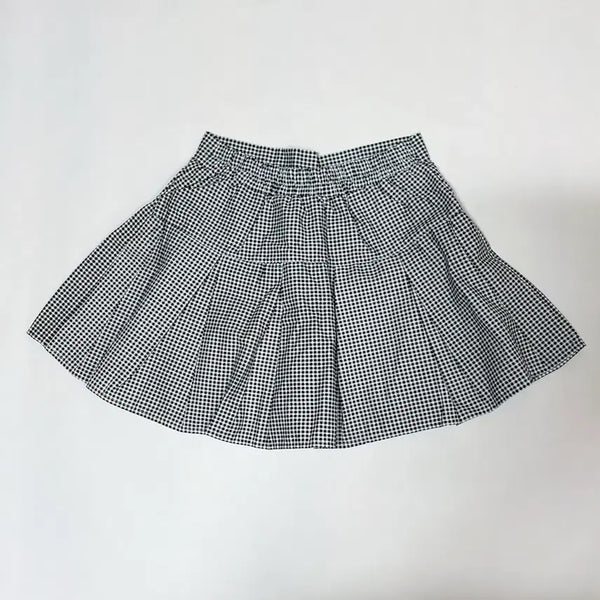 [BUNJANG] Papaya Check Pleated Mini Skirt / Papaya 파파야 체크 플리츠 미니 스커트