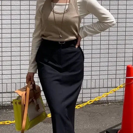 [BUNJANG] Hean Shie Layered Halterneck Top / 허앤쉬 레이어드 홀터넥