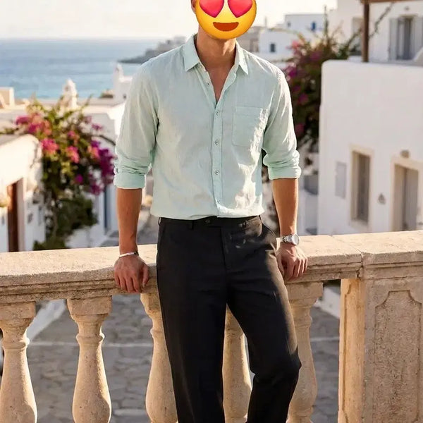 [BUNJANG] Andz Summer Mint Cotton Shirt Size 100 / 앤드지 여름 민트 셔츠(사이즈100)