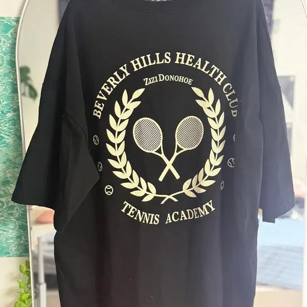 [BUNJANG] NOIR Tennis T-Shirt Black / NOIR 테니스반팔 블랙