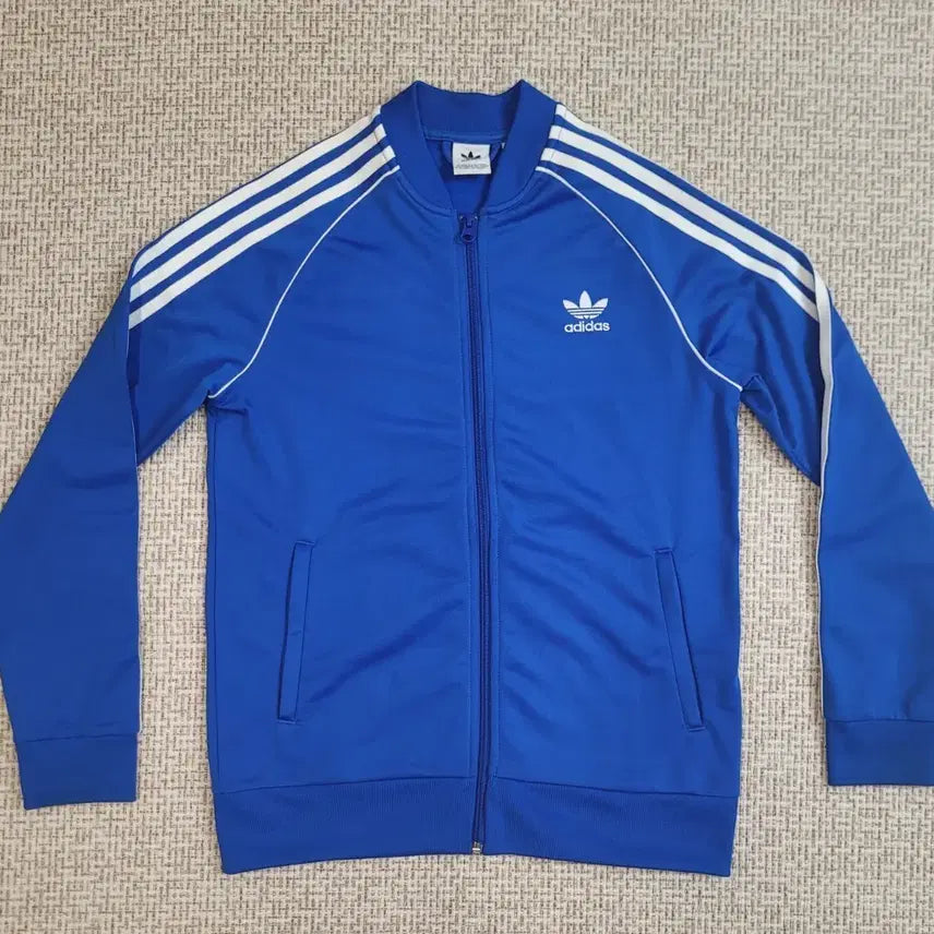 [BUNJANG] Adidas Blue Three-Stripes Track Top 160 / 아디다스 블루 삼선 트랙탑 160