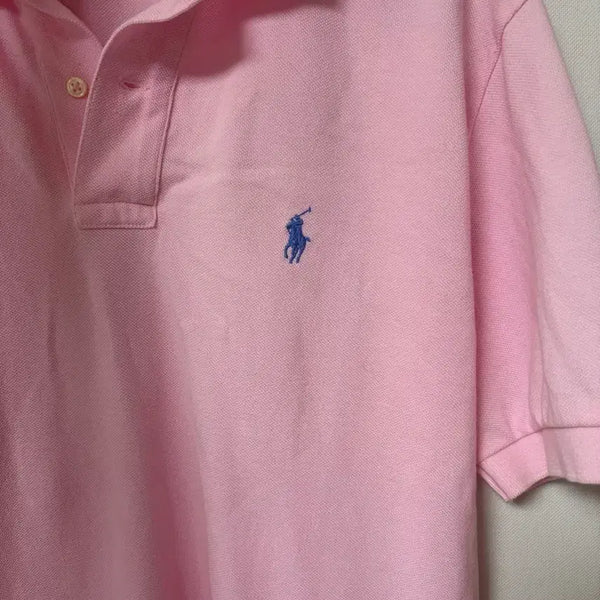 [BUNJANG] Polo Ralph Lauren Pink Short-Sleeve Polo Shirt / 폴로 랄프로렌 핑크 카라티