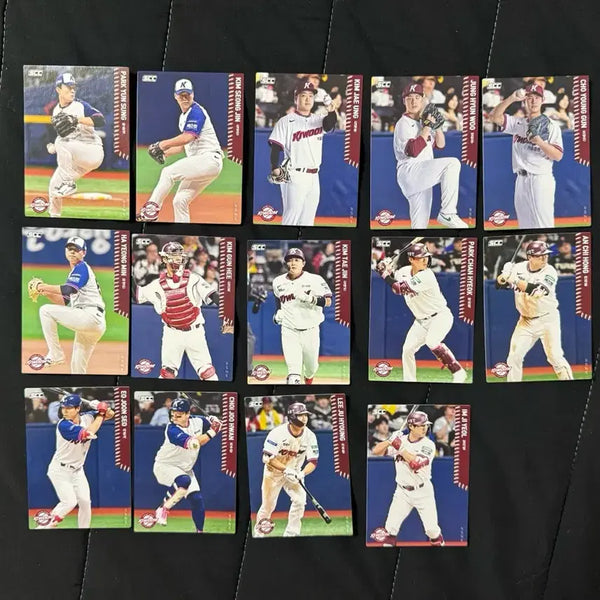 [BUNJANG] Kiwoom Heroes 2026 Official Home Uniform Player Cards Bundle Set / 26 KBO 오피셜 키움 홈 유니폼 베이스 팀셋 14장