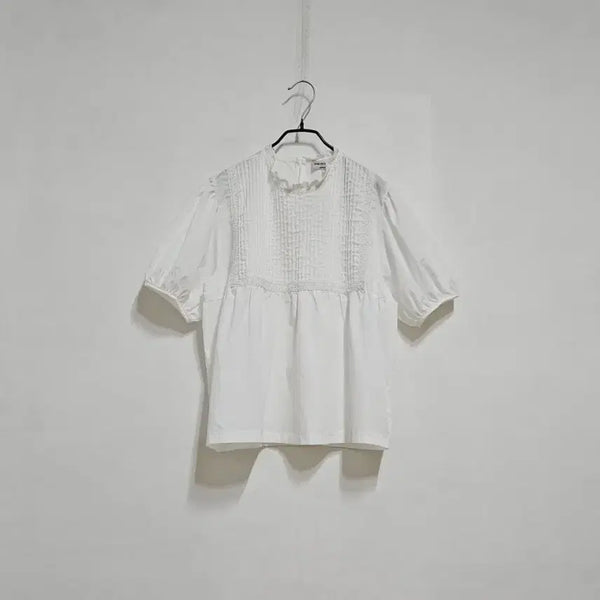 [BUNJANG] Pintuck Frill Blouse / 핀턱 프릴 블라우스