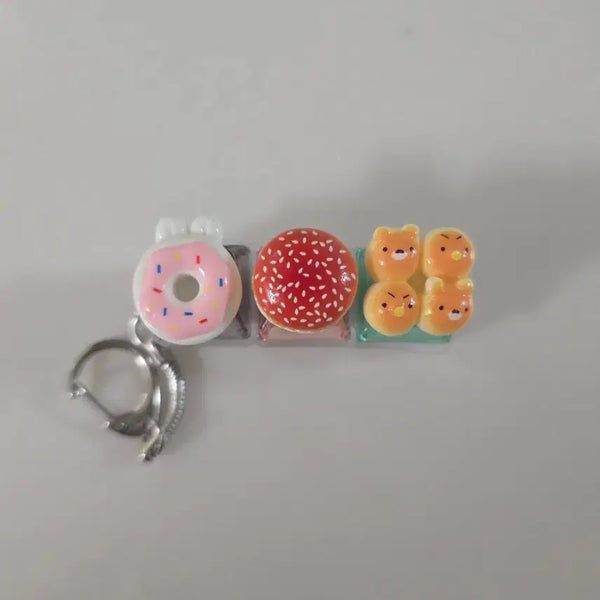 [BUNJANG] Bakery LED Keycap 3-Piece Charm Set / 베이커리 LED 키캡 3구 키링 (새상품)