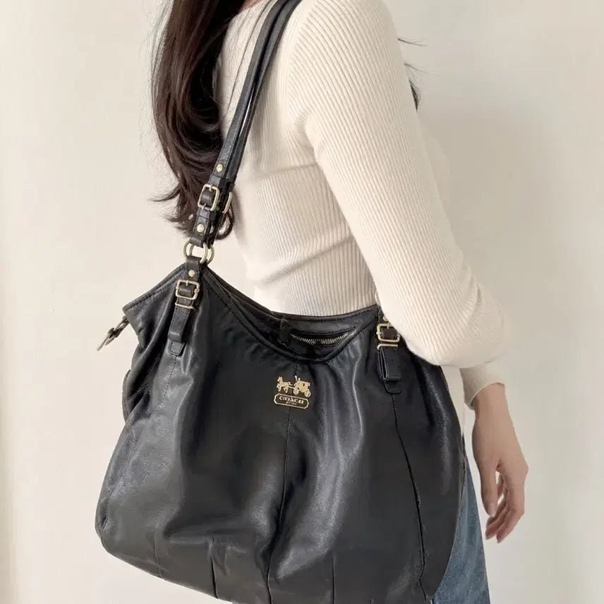 [BUNJANG] Coach Madison Sophia Satchel Bag in Calfskin Leather / 코치 메디슨 소피아 사첼 카프스킨레더 숄더백