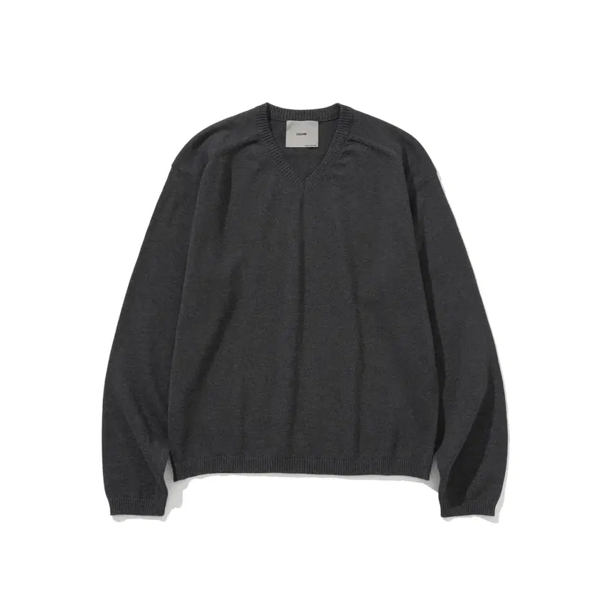 [BUNJANG] SIDO V-Neck Knit (Charcoal/Size 3) / 시도 브이넥 니트 판매합니다 (챠콜/3사이즈)