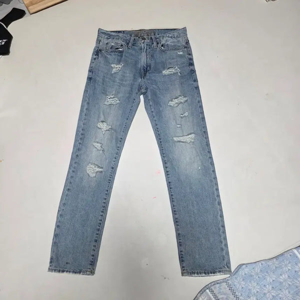 [BUNJANG] American Eagle Damage Straight Jeans / 아메리칸이글 데미지 스트레이트 청바지