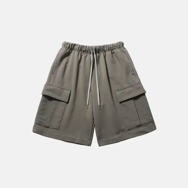 [BUNJANG] MOIF 24SS Over Mil Sweat Shorts - Olive Gray / [24SS] MOIF 모이프 오버 밀 스웻 쇼츠 -올리브 그레이