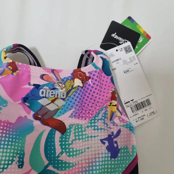 [BUNJANG] Arena x Disney Zootopia Collaboration Swimsuit L (PKBK) / 아레나 재팬 디즈니 주토피아 수영복 L (AS6SWM57L) 새상품