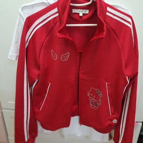 [BUNJANG] Hello Kitty Red Hoodie Zip-Up / 코이세이오