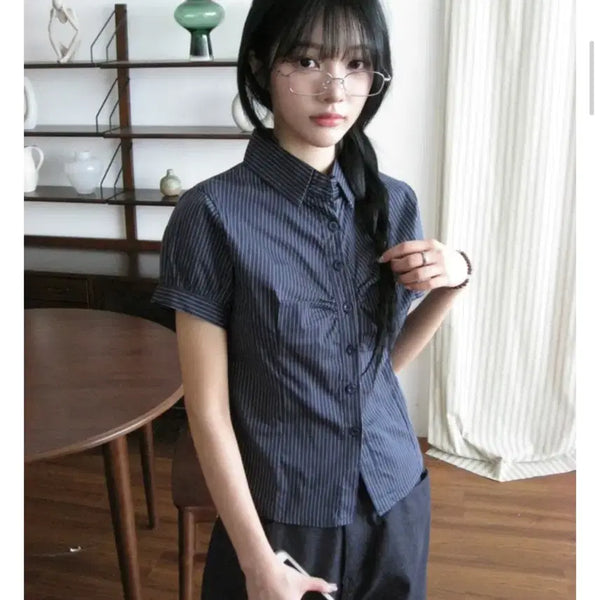 [BUNJANG] Slim Fit Short Sleeve Shirt / 슬림핏 반팔셔츠