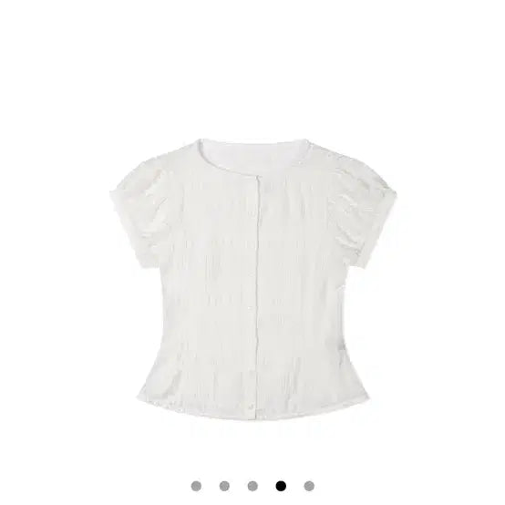 [BUNJANG] Yuje Ring Ruffle Blouse White M New / 유제 링클 블라우스 화이트 M 새상품