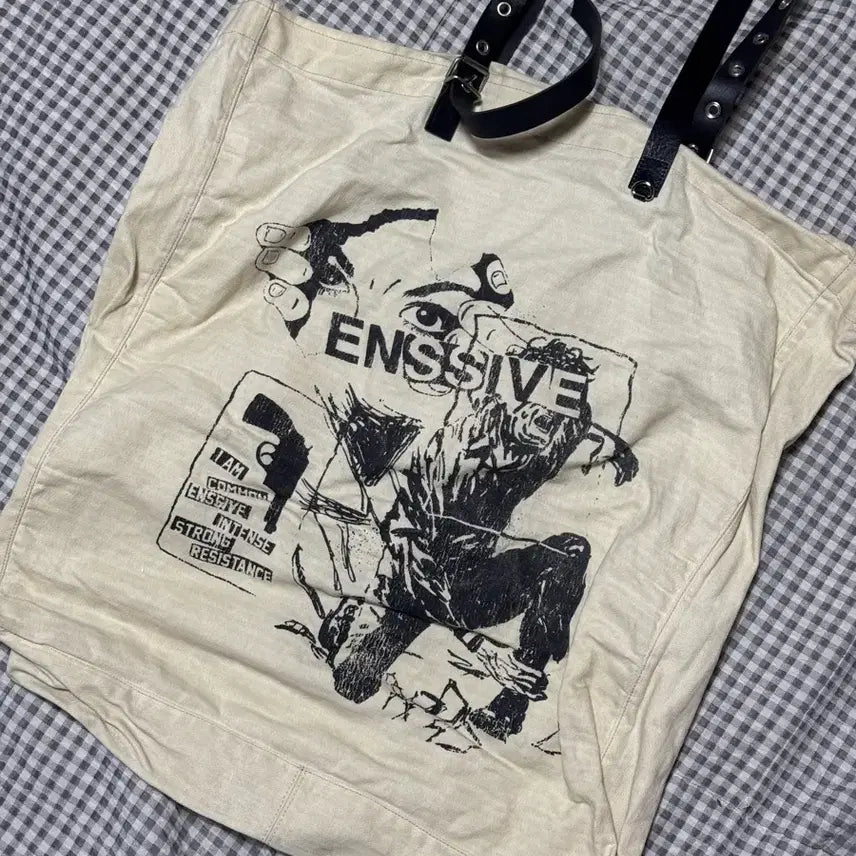 [BUNJANG] NCY Vintage Crack Tote Bag / 엔시브 빈티지 크랙 백