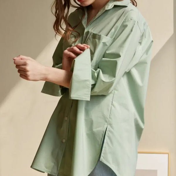 [BUNJANG] IL OIL Oversized Fit Shirt Mint / ILOIL 오버핏 셔츠 민트 FREE 일로일