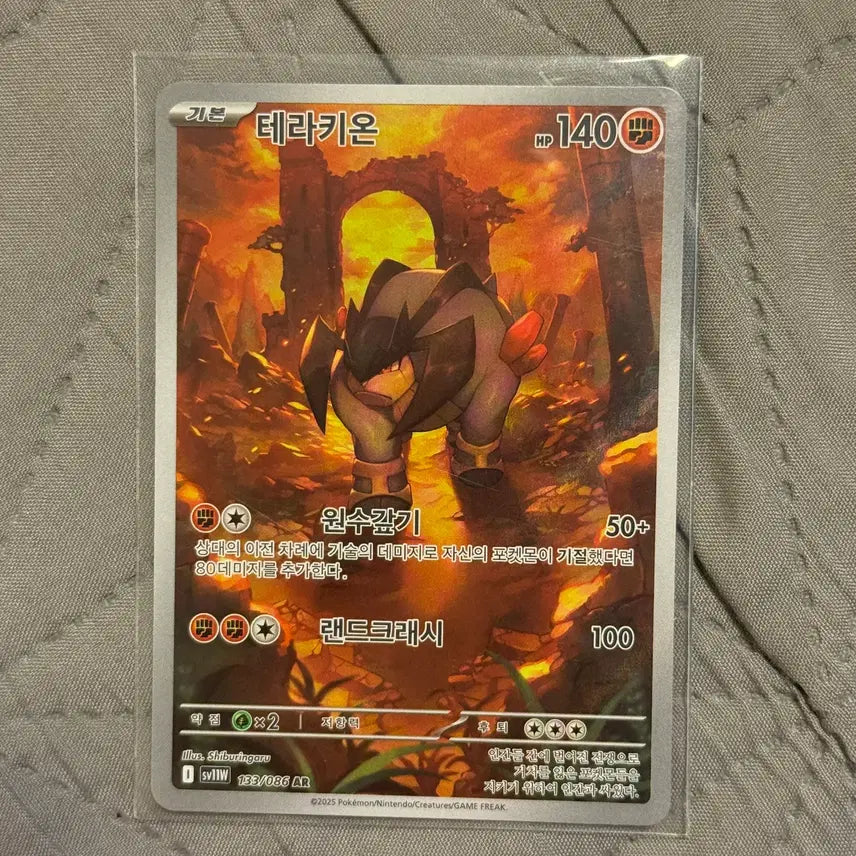 [BUNJANG] Pokemon Card Terrakion AR White Flare / 포켓몬카드[테라키온][화이트플레어]AR