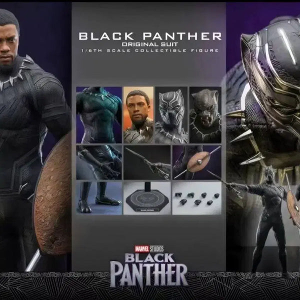 [BUNJANG] Hot Toys Black Panther Original Suit MMS671 1/6 Scale Figure with Throne (Opened) / 핫토이 블랙팬서 오리지널 MMS671 + 왕좌 개봉품 피규어 팝니다