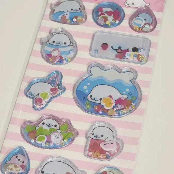 [BUNJANG] Mamegoma Shakashaka Shaker Sticker / 마메고마 샤카샤카 쉐이커 스티커 산엑스