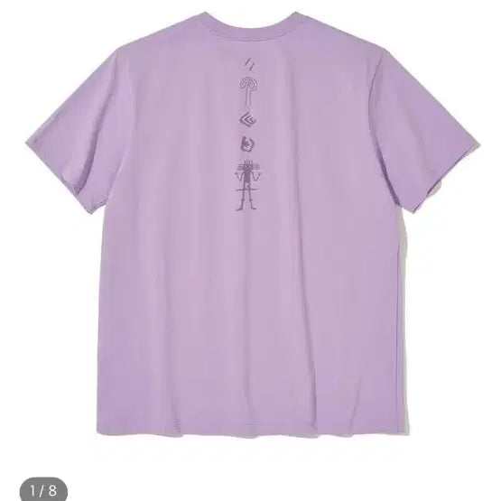 [BUNJANG] Welter Experiment Nazca Vertical Symbol Short Sleeve T-Shirt Lavender / [새상품] 웰터 익스페리먼트 나즈카 버티컬 심볼 반팔티 라벤더