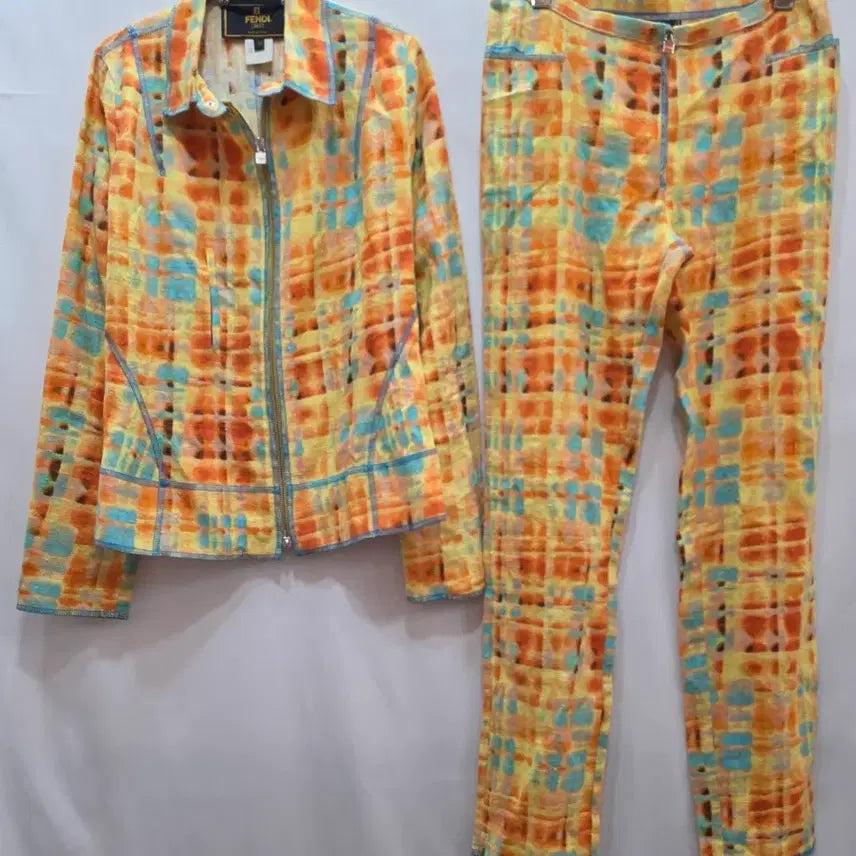 [BUNJANG] Fendi Vintage Linen Two-Piece Set Jacket & Pants / (정품)펜디 빈티지 린넨 자켓&팬츠 투피스 셋업