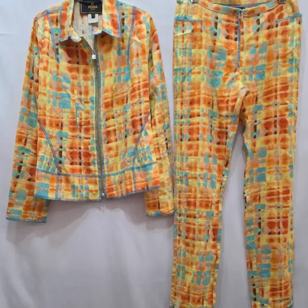 [BUNJANG] Fendi Vintage Linen Two-Piece Set Jacket & Pants / (정품)펜디 빈티지 린넨 자켓&팬츠 투피스 셋업