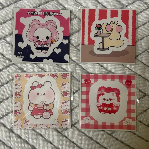 [BUNJANG] Character Stickers (32 pcs Total, 8 pcs per pack) / 캐릭터 스티커 (8장씩 총 32장)