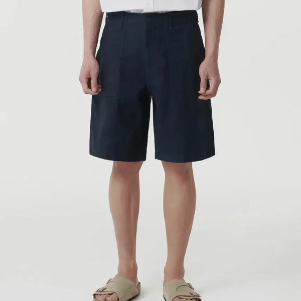 [BUNJANG] Musinsa Standard Cotton Fatigue Shorts Navy / [새상품] 무신사스탠다드 퍼티그 쇼츠 반바지
