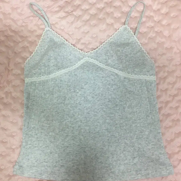[BUNJANG] Nuneu Lace Camisole Top / 뉴뉴 레이스 나시 탑 끈나시