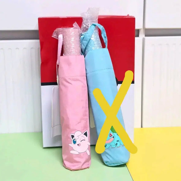 [BUNJANG] Pokemon Purin 3-Section Automatic Folding Umbrella / (새상품)포켓몬스터 3단 접이식 자동 우산 푸린