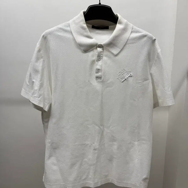 [BUNJANG] Louis Vuitton Embroidered Collar T-Shirt XL / 루이비통 엠브로이더드 카라티 백화점판 XL