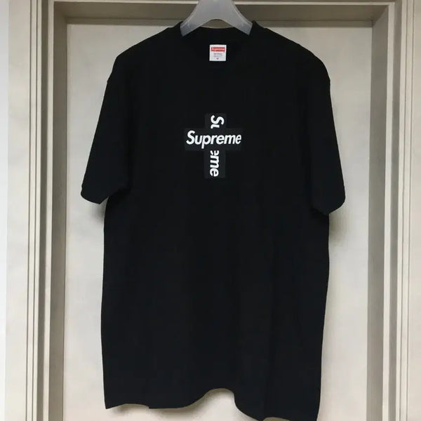 [BUNJANG] Supreme Cross Box Logo T-Shirt Black / 슈프림 크로스 박스 로고 티 반팔 블랙