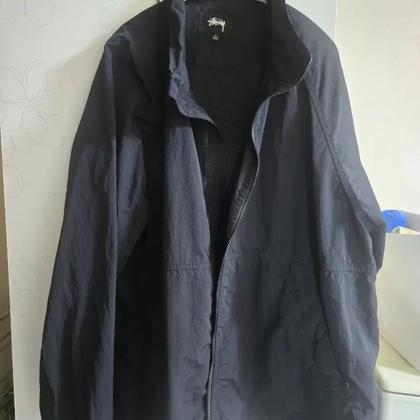 [BUNJANG] Stussy Warm-Up Jacket Black L / 스투시 웜업자켓 블랙L
