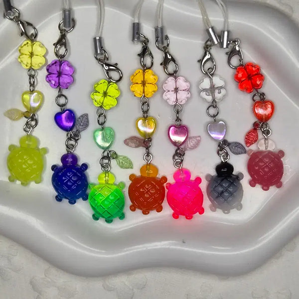 [BUNJANG] Gradation Turtle Charm Bead Keychain / 그라부기키링 비즈키링