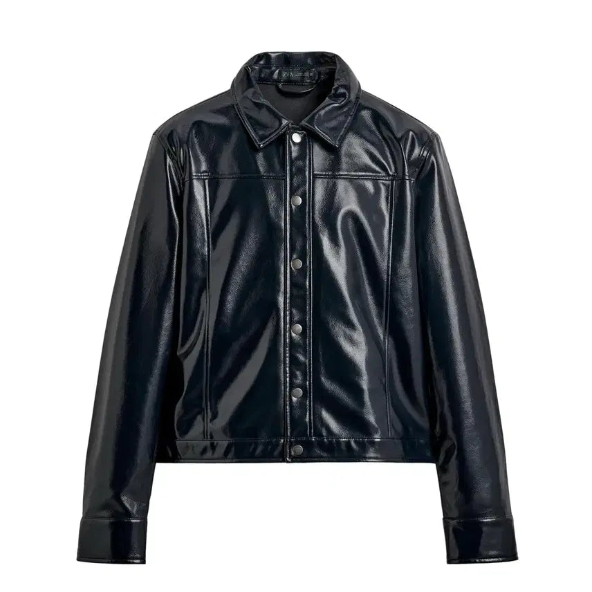 [BUNJANG] Zara Enamel Blouson Jacket M / 자라 에나멜 블루종 자켓 M