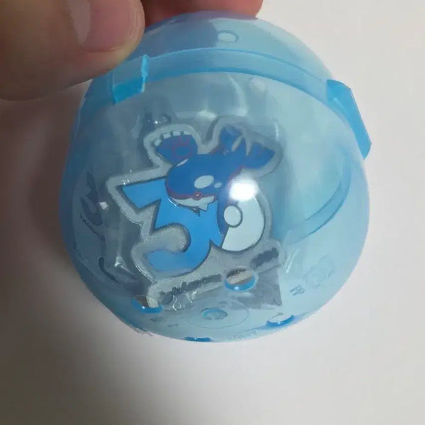 [BUNJANG] Pokemon 30th Anniversary Mejirushi Logo Keychain Groudon / 포켓몬 가챠 30주년 메지루시 로고 키링 가이오가 + 서비스 1팩