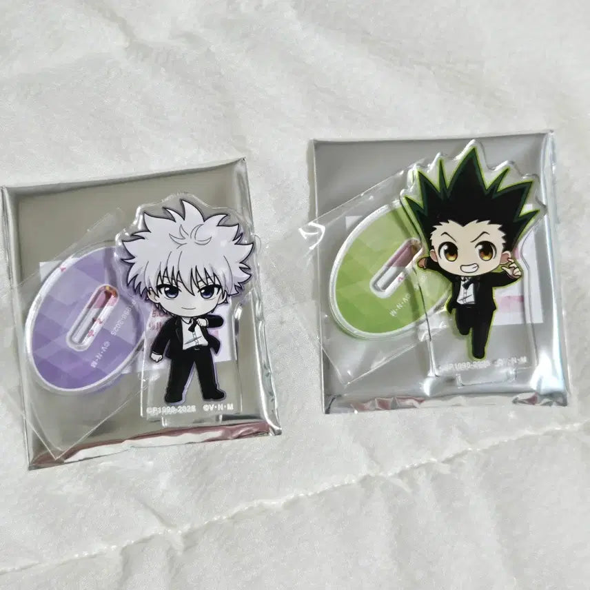 [BUNJANG] Hunter x Hunter Gon & Killua Suit Mini Acrylic Stand Bundle Set / (일괄) 헌터헌터 곤 + 키르아 수트 정장 미니 아크릴 스탠드