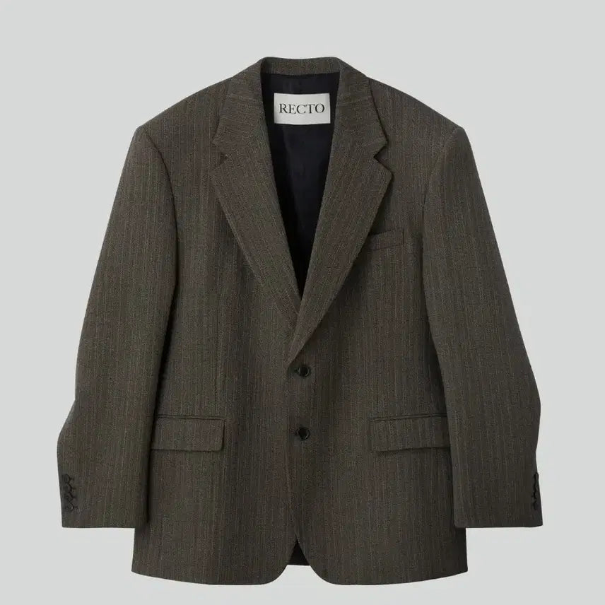 [BUNJANG] Recto Broken Herringbone Wool Suit Blazer Jacket / 렉토 브로큰 헤링본 수트 블레이저 자켓