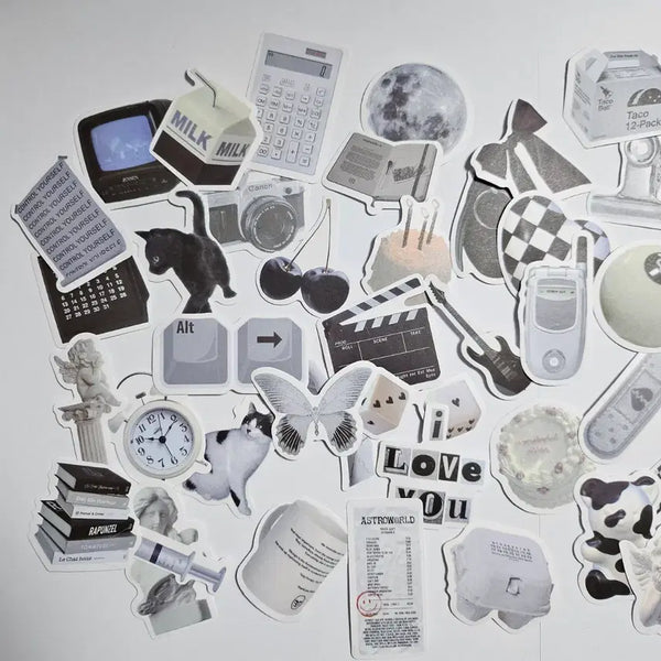 [BUNJANG] Monotone Fragment Sticker Collection / 모노톤 조각스티커 모음