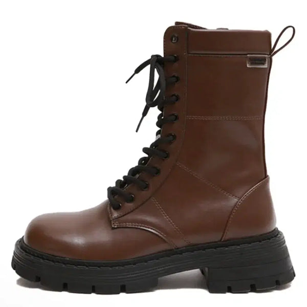 [BUNJANG] Mocmoc Usher Lace-up Boots Brown 230 / 마크모크 여성용 어셔 레이스업 워커 브라운 230