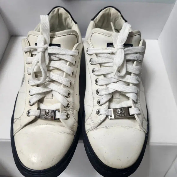 [BUNJANG] Philipp Plein Skull Logo Sneakers Size 260 (40.5) / 필립플레인 스컬 로고 스니커즈 260 (40.5)