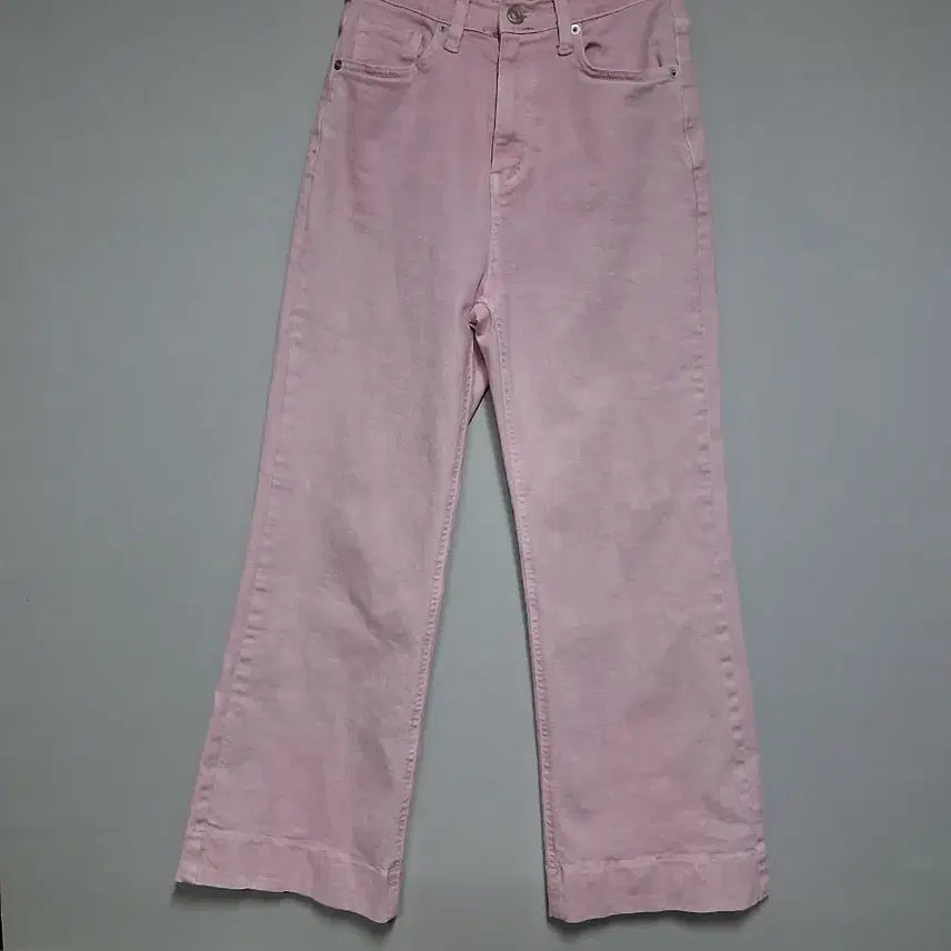 [BUNJANG] Pink Wide Leg Cotton Pants (XS) / 핑크 와이드 팬츠(XS)