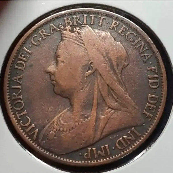 [BUNJANG] 1898 British Penny Coin - Queen Victoria / 영국 빅토리아 여왕 1898년 1페니.외국주화 주화 화폐 동전
