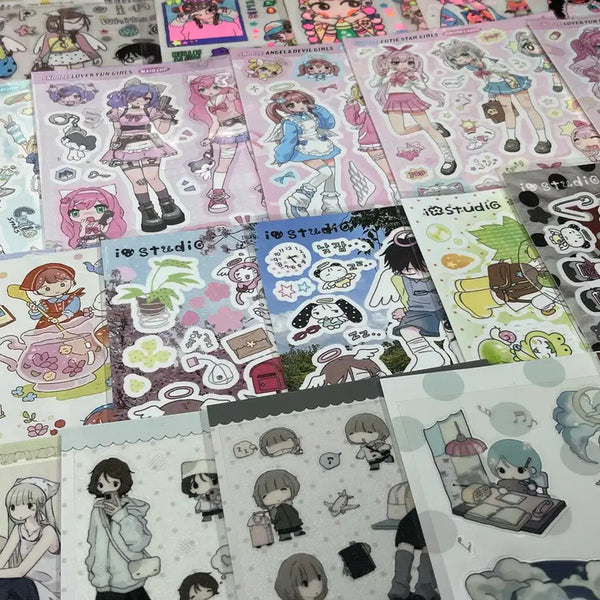 [BUNJANG] Domestic Artist Seal Sticker Bundle (12 sheets) / 국내작가 씰스티커 12장 9000원(개당 750원)/새상품/다꾸