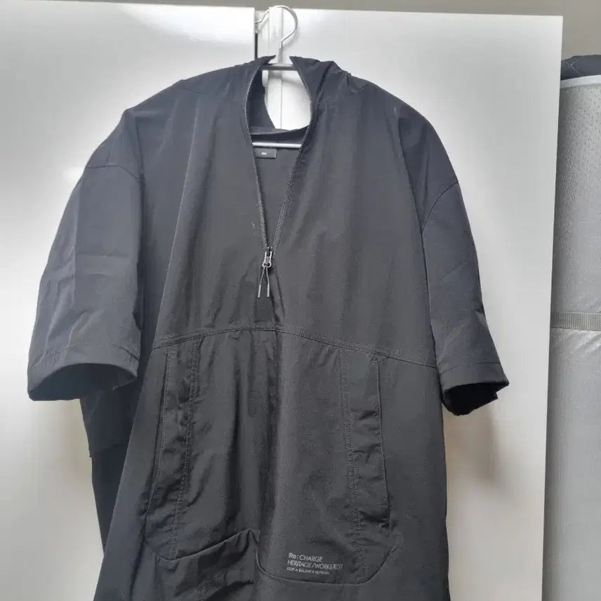 [BUNJANG] Chase Cult Short Sleeve Anorak Black L / 체이스컬트 반팔 아노락 블랙 L