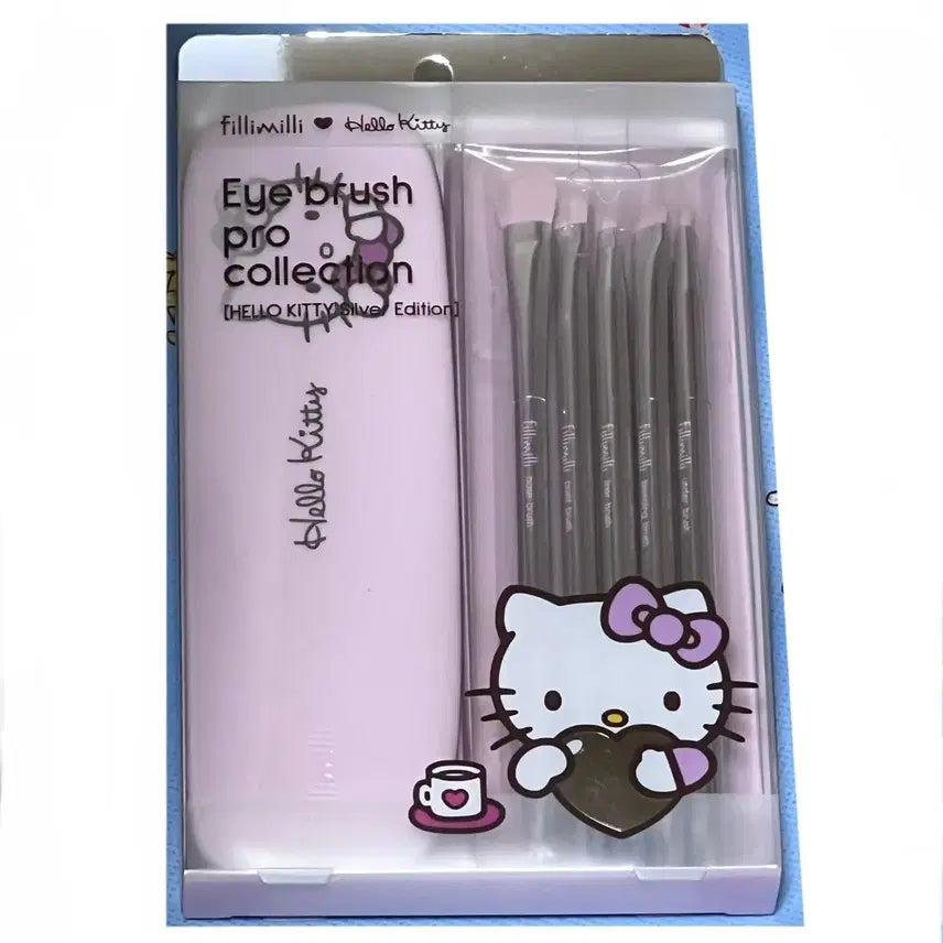 [BUNJANG] Fillimilli Hello Kitty Eye Brush Pro Collection Silver Edition / 필리밀리 헬로키티 아이 브러시 프로 컬렉션 실버 에디션