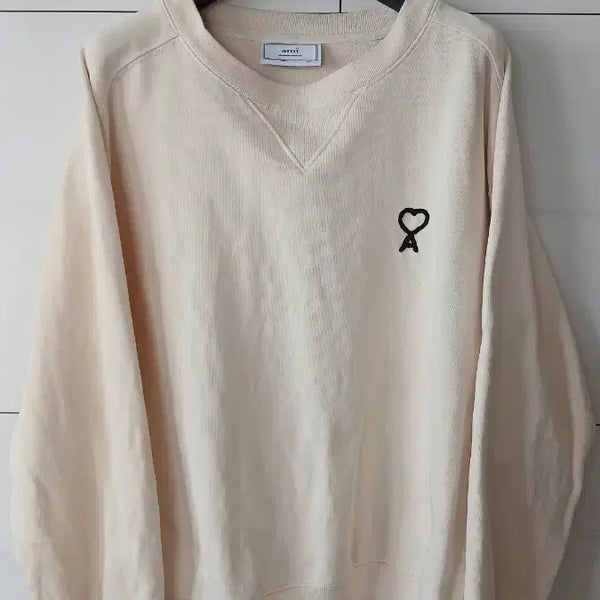 [BUNJANG] AMI Alexandre Mattiussi Sweatshirt Ivory L / AMI 아미 알렉산드르 마티우시 맨투맨 아이보리  L사이즈