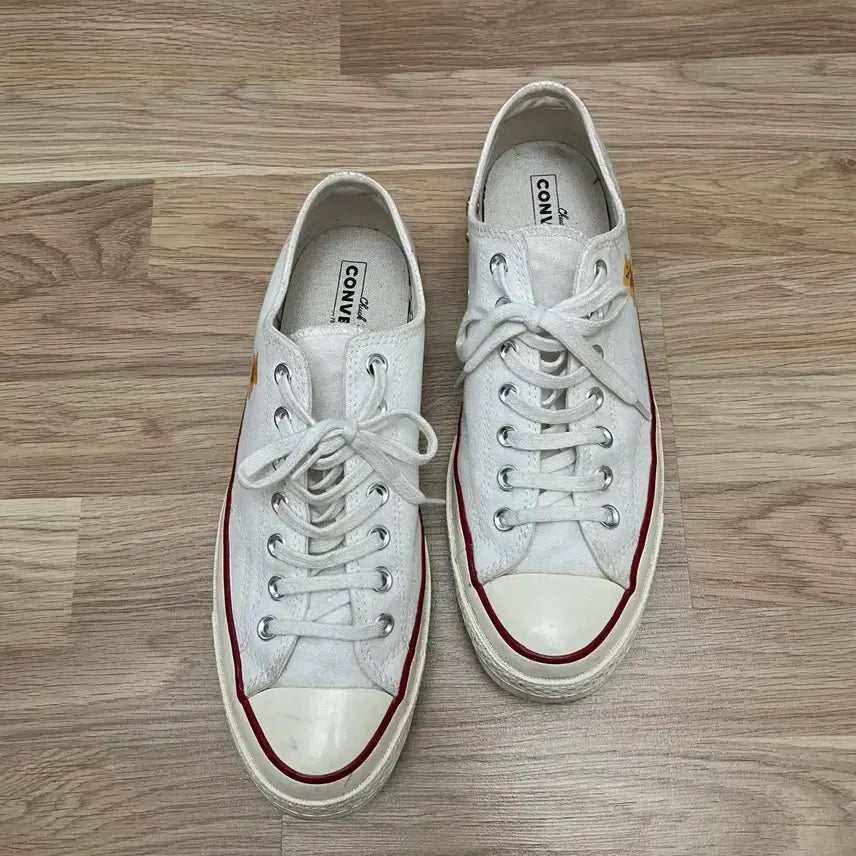 [BUNJANG] Converse Chuck 70 Low Top Heart Embroidery White / 컨버스 척 70 하트 자수 로우 화이트